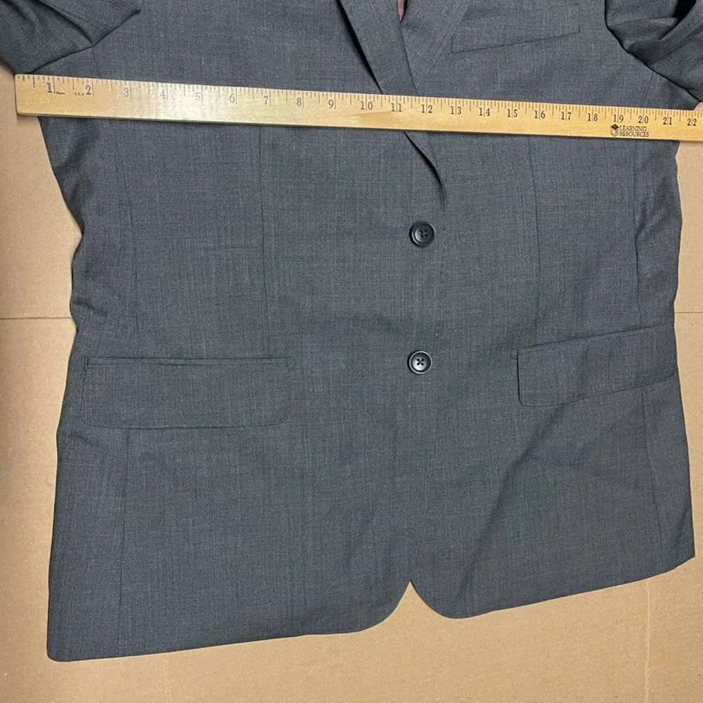 New MANTONI $449 Sharkskin Suit Men's 44R 38x36 Gray 100% WOOL Jacket Pants - Picture 8 of 16